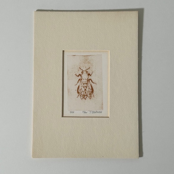 Limited Edition Matted Lithograph Print "Bee" 88/275 By Doug Forsythe - Picture 2 of 3